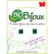 Bioetic Bijoux Orecchino Carre Swarovski Emerald 4mm 1 Paio-1