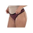 Fluyda Tanga Linea Basic Mutandina Assorbente Nero/Vinaccia Taglia M-0