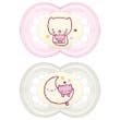 Mam Night Set Succhietto In Silicone Per Bambine 6 Mesi+ Fantasia Assortita-1