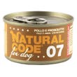 Natural Code 07 Pollo E Prosciutto Cani Adulti Lattina 90g-1