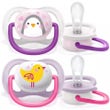 Philips Avent Ciuccio Ultra Air Penguin/Bird Femmina 0-6 Mesi 2 Pezzi-1