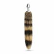 Crushious Plug Anale Foxy in Metallo Argentato con Coda-1