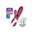 Satisfyer Hot Bunny Connect App Vibratore Rosso Porpora-1
