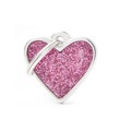 Medaglietta Per Cani E Gatti Personalizzata Cuore Rosa Con Glitter Taglia Piccola-1