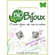 Farma Bijoux Orecchino Carré Swarovski 6mm Crystal 1 Paio-1
