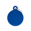Medaglietta Per Cani E Gatti Personalizzata Cerchio In Alluminio Blu Taglia Grande-1
